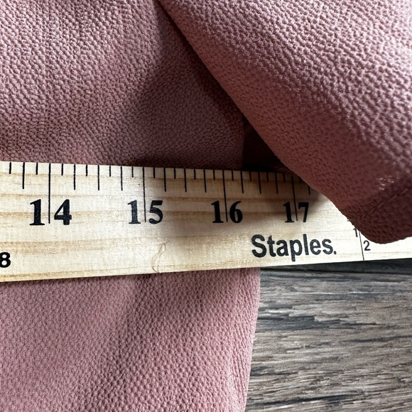 Monteau Pink Mauve Flutter Sleeve Peplum Blouse Small - Picture 5 of 5